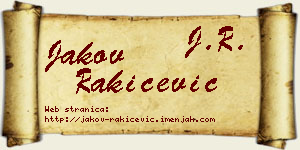 Jakov Rakićević vizit kartica